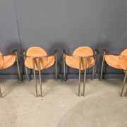 Vintage dining chairs by Belgochrom, set of 4 - 1980s