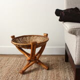 Rattan tabouret