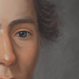 Portrait of a pastel man 1818 in gold frame