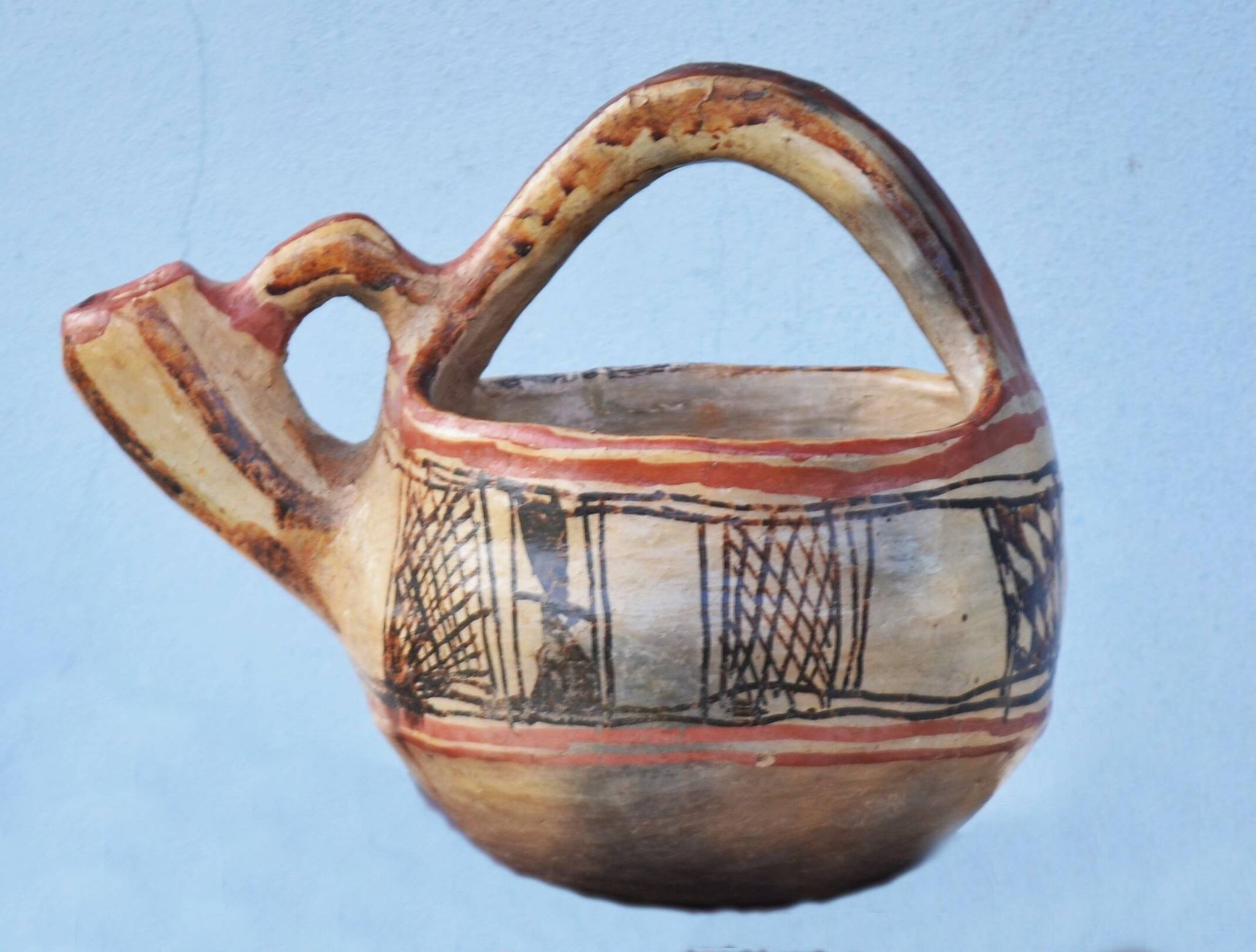 Old african culture berbere - Kabyle Clay Pottery Vessel early XX century