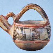 Old african culture berbere - Kabyle Clay Pottery Vessel early XX century