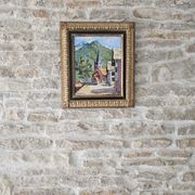 Tableau Huile sur toile - Village savoyard signé L Chabaud 86