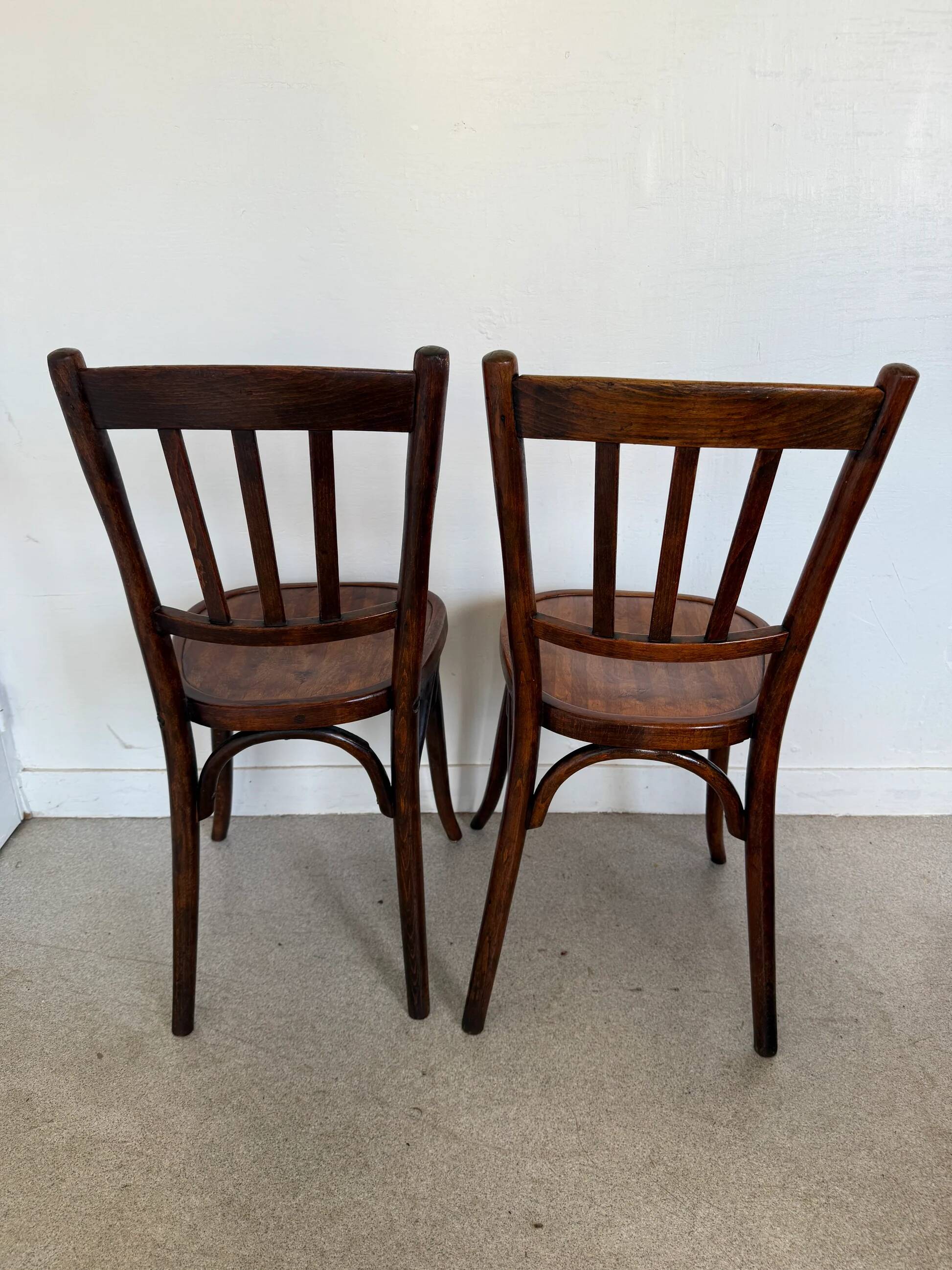 Pair of vintage Baumann bistro chairs