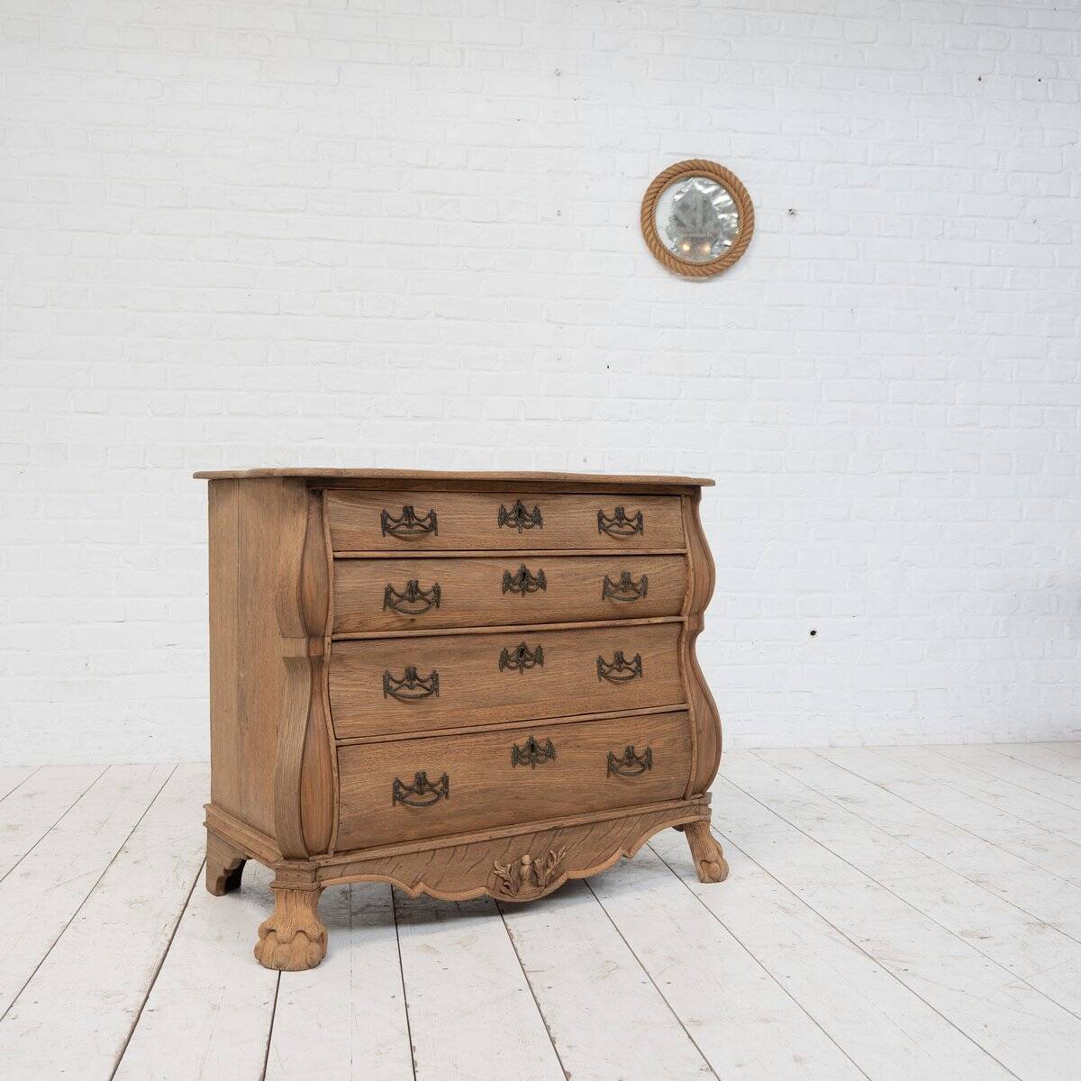 Commode en chêne néerlandais de la fin du 19e siècle, années 1880.