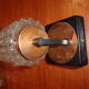 Lot de 8 appliques murales cuivrées verre 1960 design