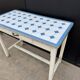 Table cuisine bois tôle émaillée années 50