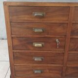 Meuble de métier 10 tiroirs en noyer