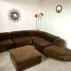 Old vintage modular sofa 6 elements of the 70s velvet / design