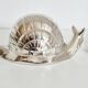 Vintage butter dish, silver-plated snail, salt shaker, 1950s.