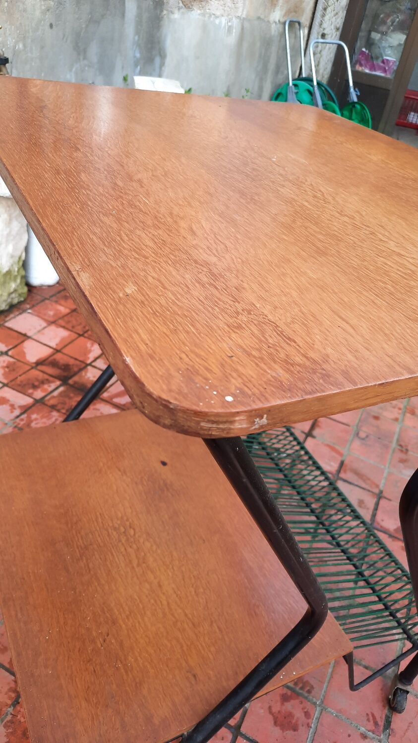 Trolley on wheels with vinyl door