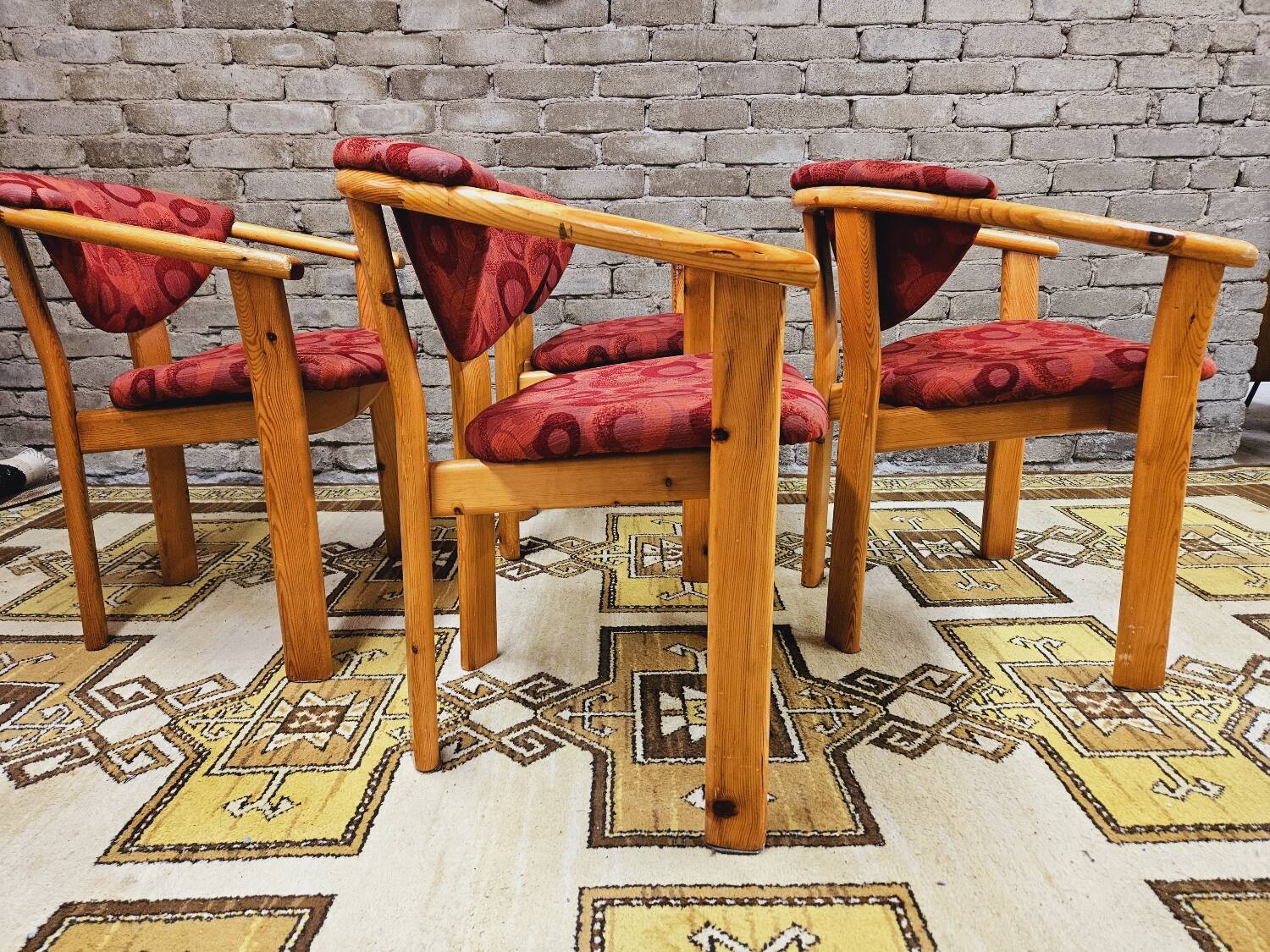 Set de 4 chaises en pin danois style Rainer Daumiller 1970