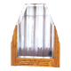 Antique Art Deco mercury mirror, in carved wood with gold leaf.