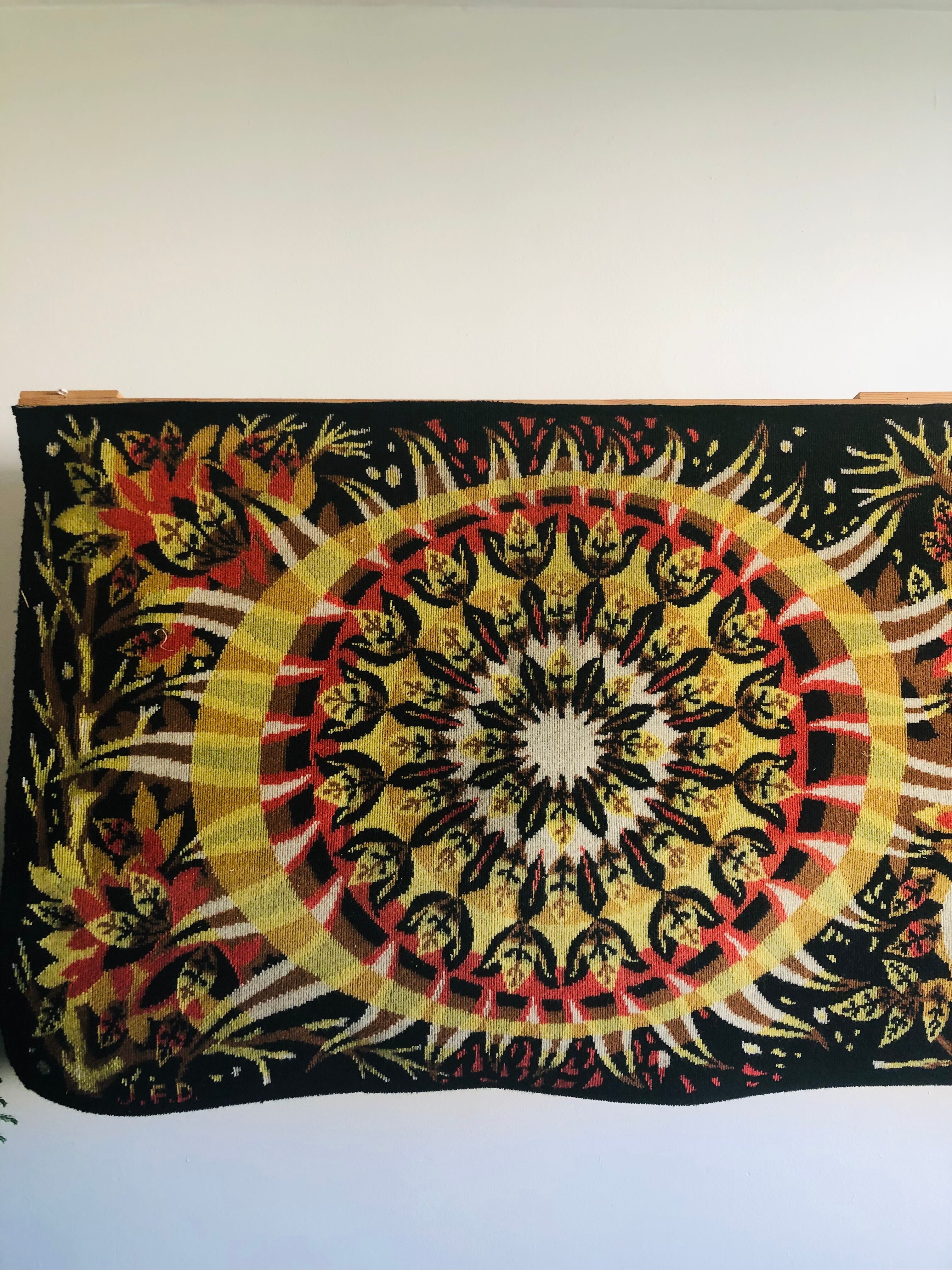 Aubusson tapestry "Aurore" by Jean Claude Bissery