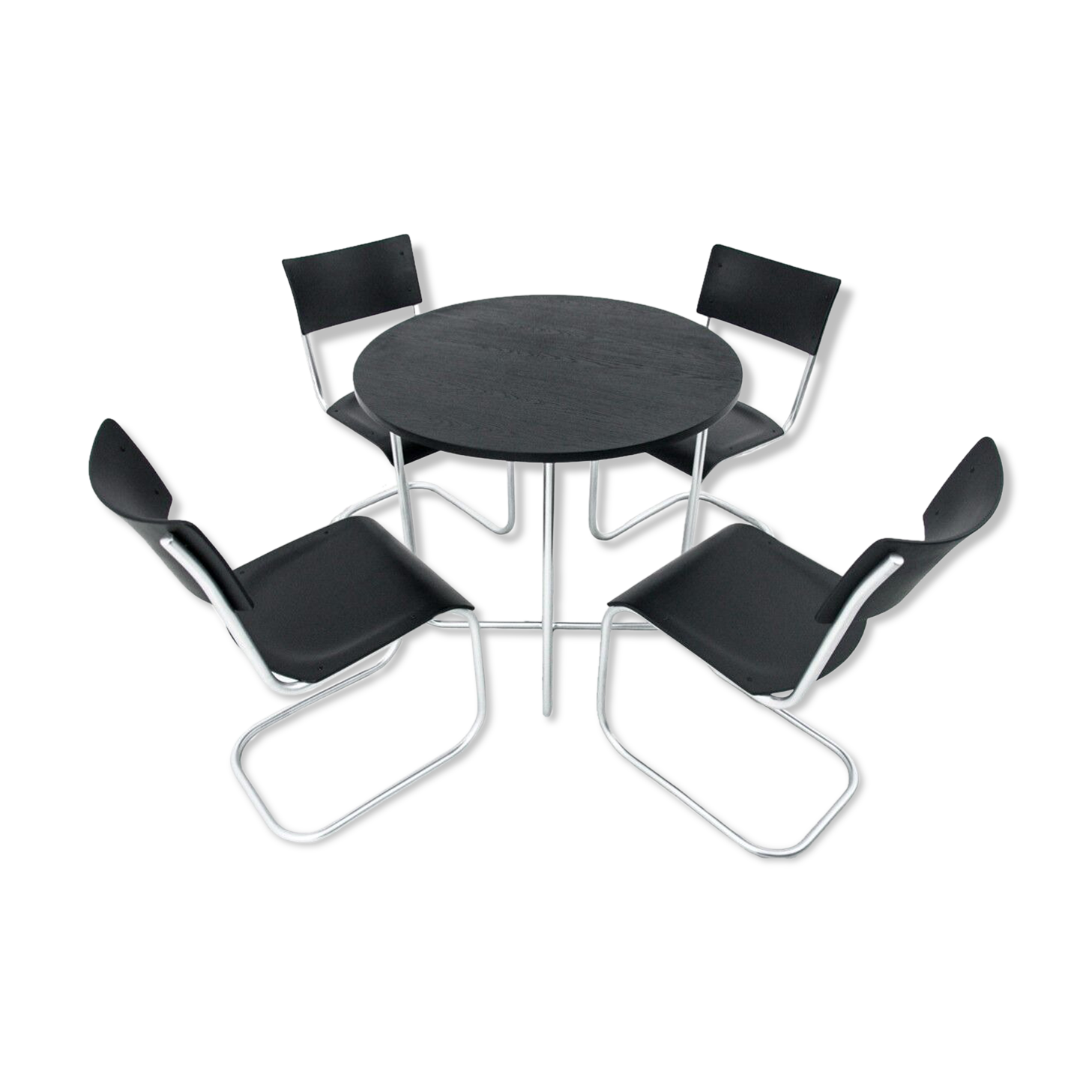 Dining table set table and 4 chairs by Mart Stam, Poland, 1930s