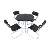 Dining table set table and 4 chairs by Mart Stam, Poland, 1930s