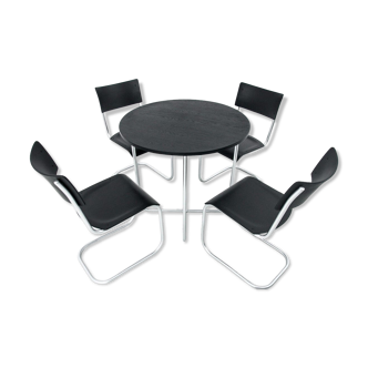 Table à manger set table et 4 chaises par Mart Stam, Pologne, années 1930