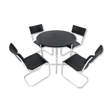 Table à manger set table et 4 chaises par Mart Stam, Pologne, années 1930