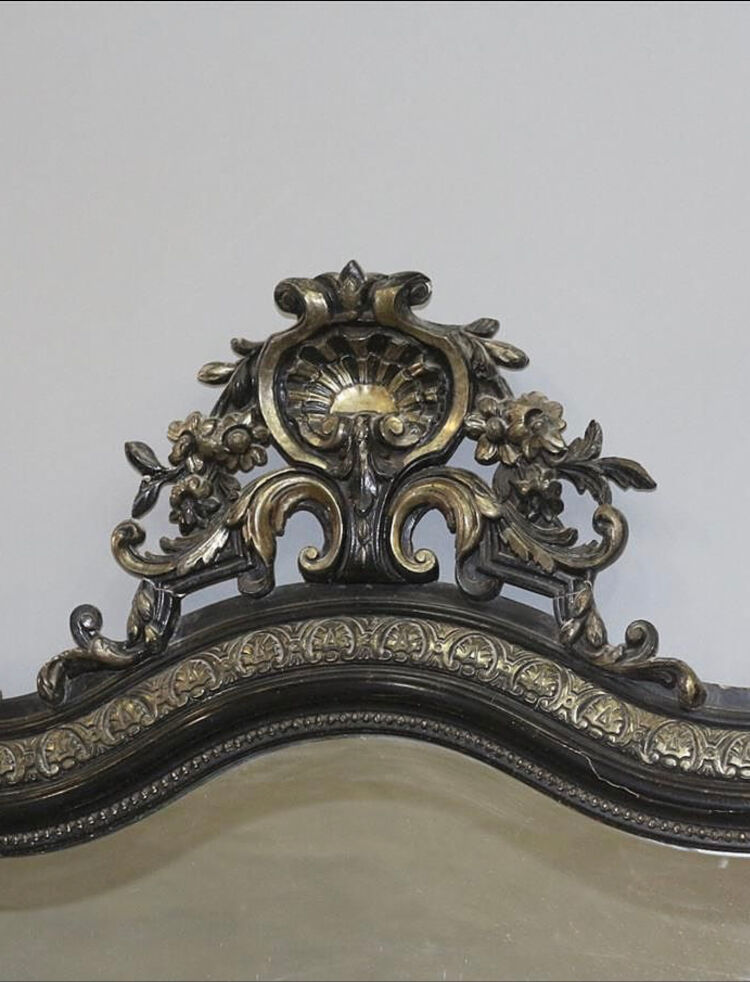 Mirror Napoleon III blackened wood