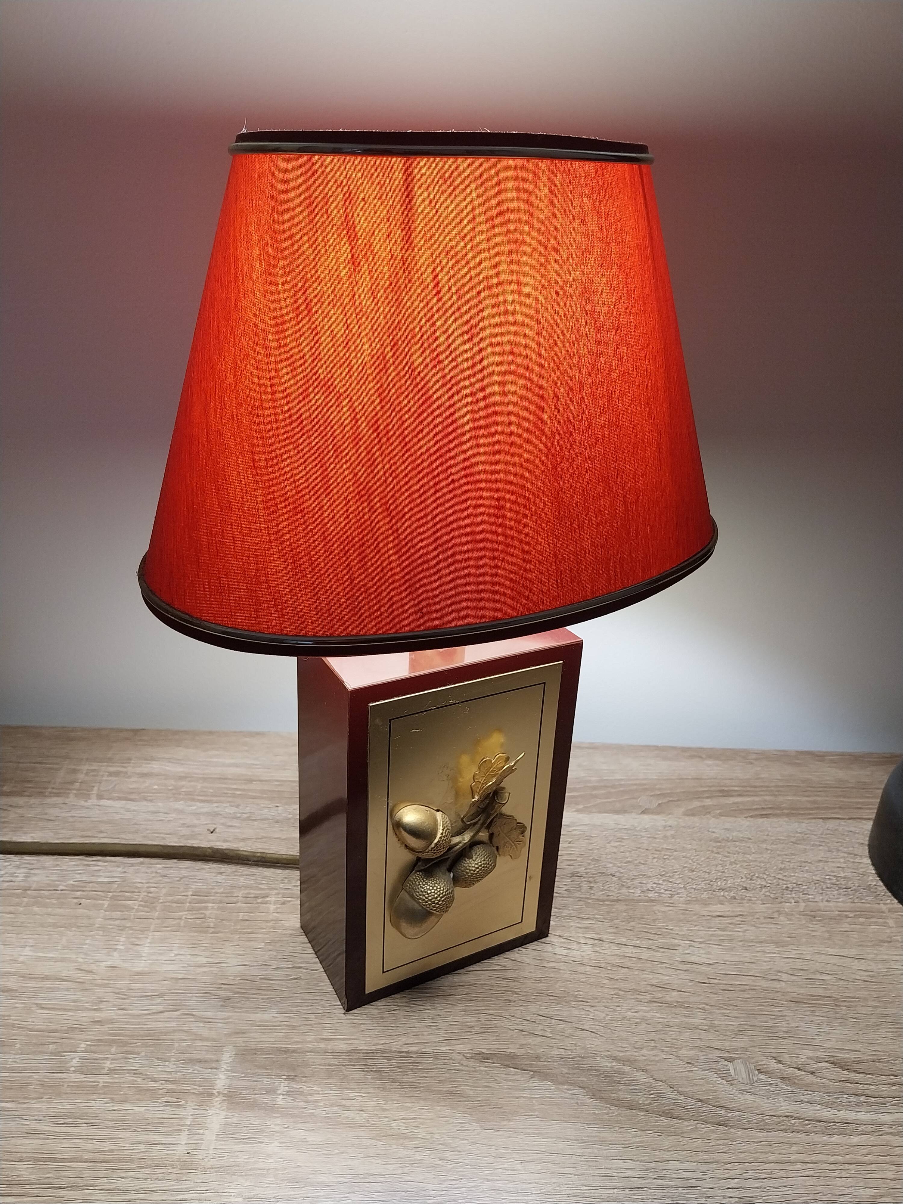 Vintage lamp le dauphin with acorn decoration from the 1970s/80s.