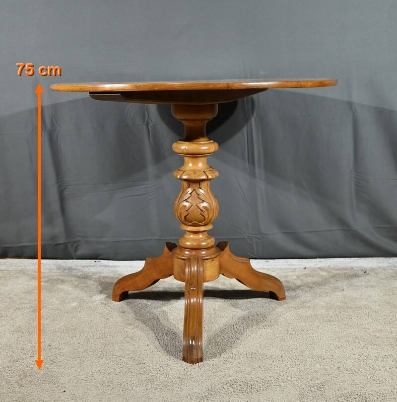 Cherry wood pedestal table, Louis Philippe period – 2nd part 19th century