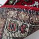 Vintage persian carpet hamadan handmade 40cm x 59cm 1970s