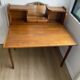 Wooden console table / vintage folding desk with mirror and small drawer