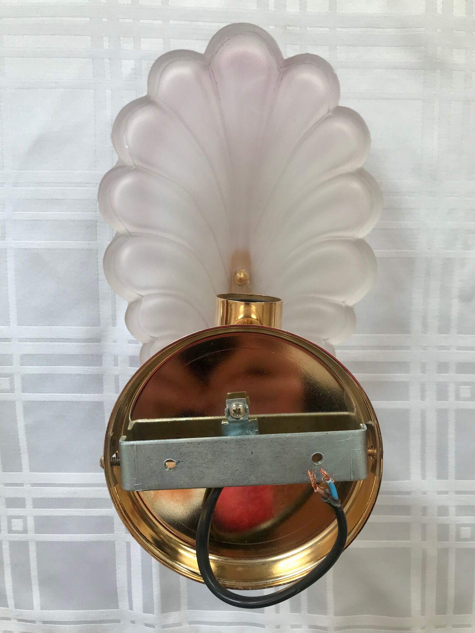 Pair of wall lamps glass sheet