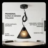 Original Prandina Pendant Light – Italian Glass Design – Minimalist