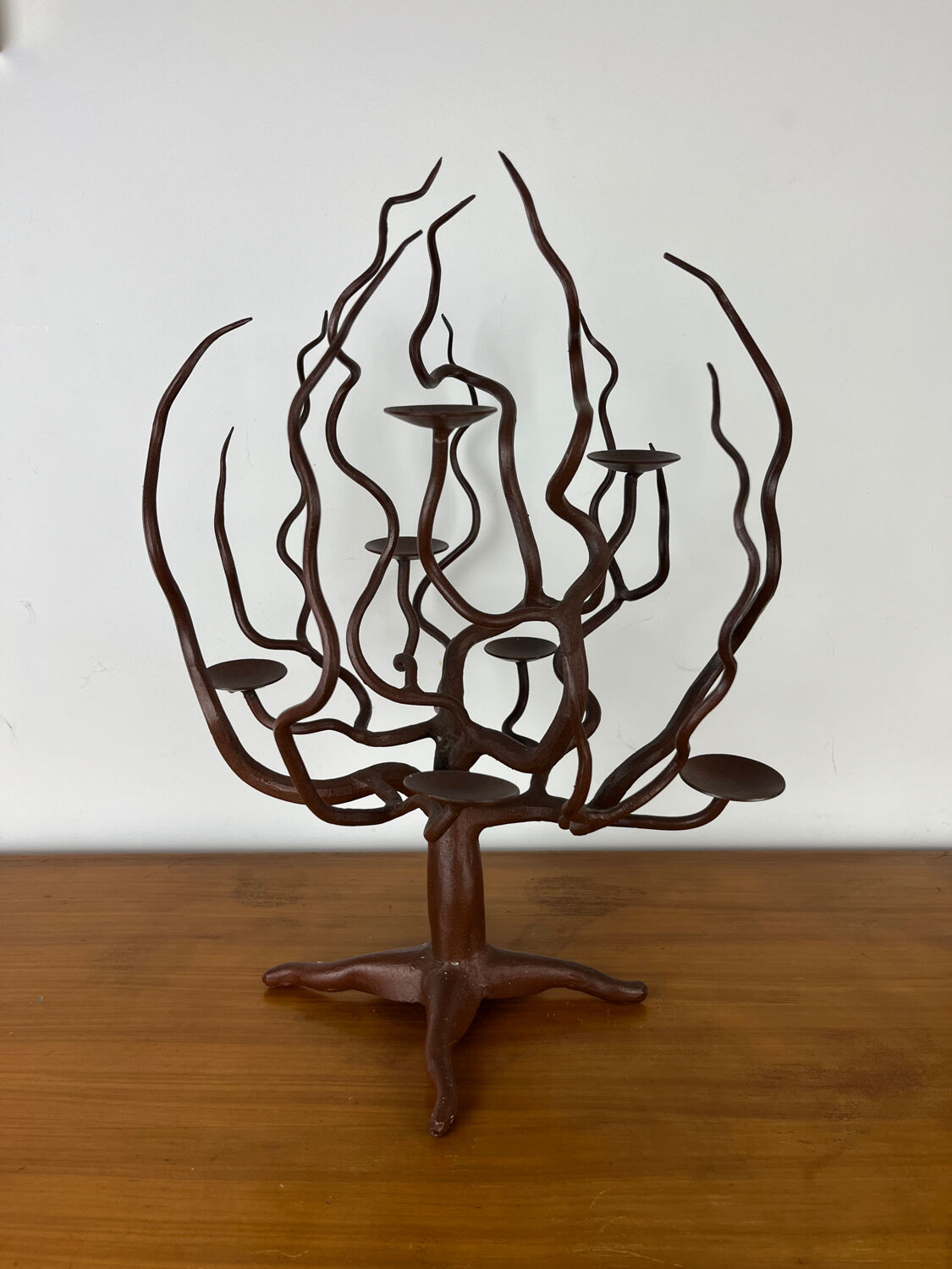 Wrought iron tree candlestick, candelabrum