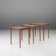 Ensemble de 3 tables gigognes scandinaves en bois de teck, Danemark, 1960