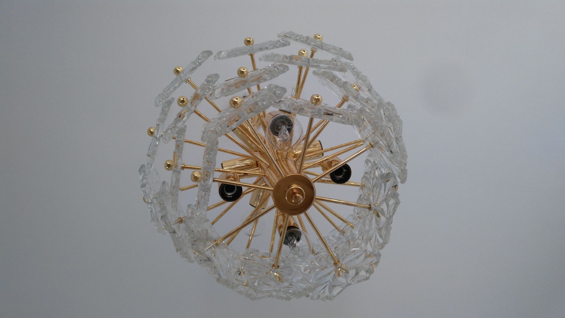 S Kinkeldey 1970 glass chandelier