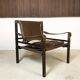Model Sirocco leather safari chair by Arne Norell, 1960s