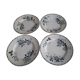 Lot de 4 assiettes plates modèle Acacia faïence de Saint-Amand