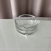 Vintage Scandinavian Textured Glass Ashtray | Organic Design | 1970s