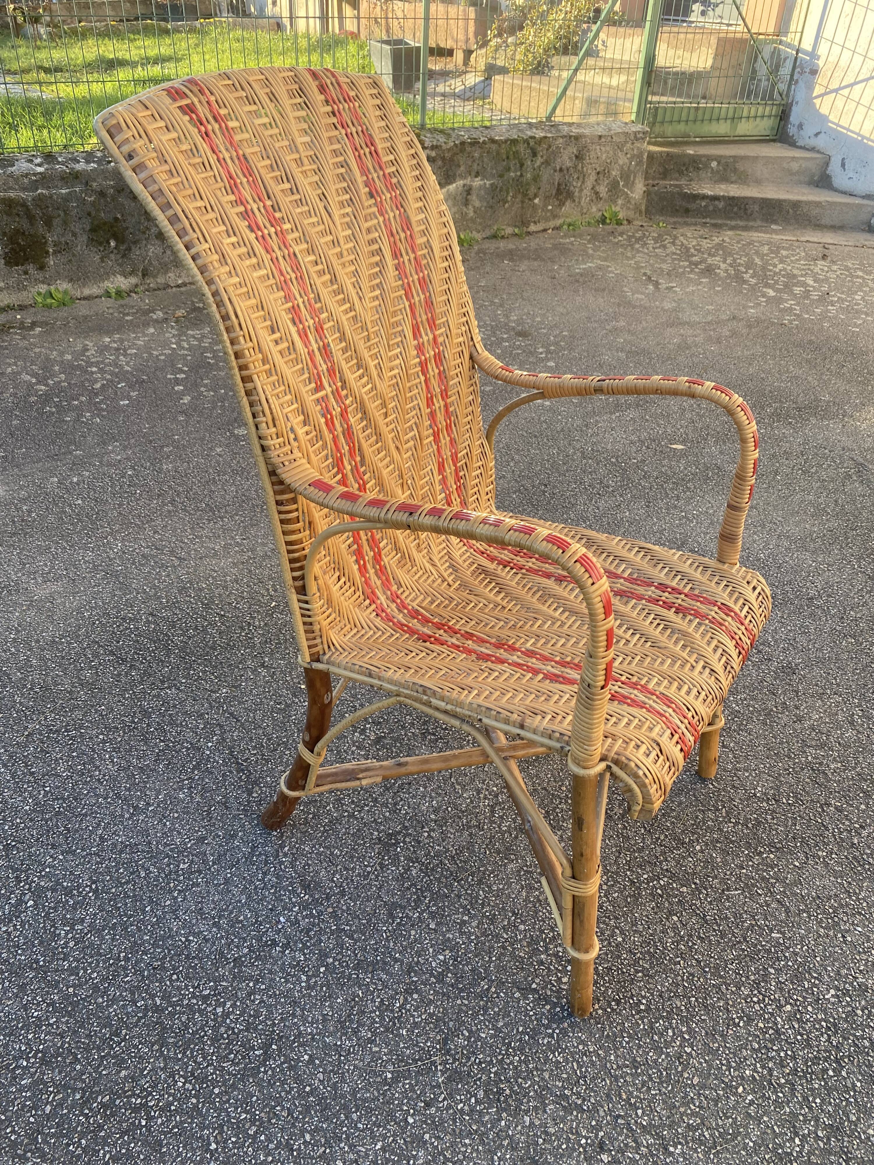 Wicker armchair