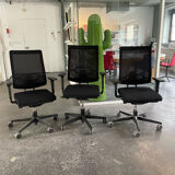 Lot de 3 fauteuils de bureau Sedus modèle Black dot air