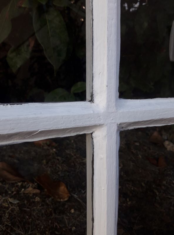 Old oak window H96.9xL81cm small panes