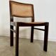 Lot 4 wooden and cane chairs Baumann design symphony model 70s vintage