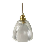 Vintage holophane glass pendant lamp