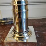 Silver metal lamp signed Plasait goldsmith