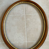 Oval frames in wood and gold