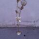 Floral floor lamp in pearlescent Capiz, 1970s.
