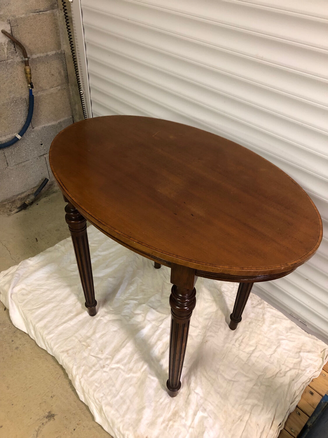 Solid wood oval table 1930