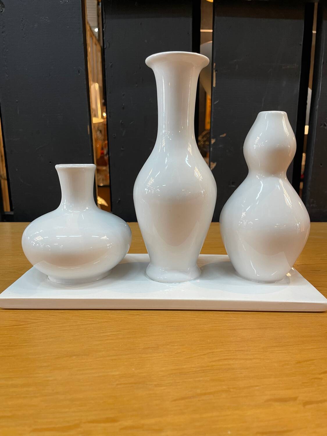 Silea white ceramic trio