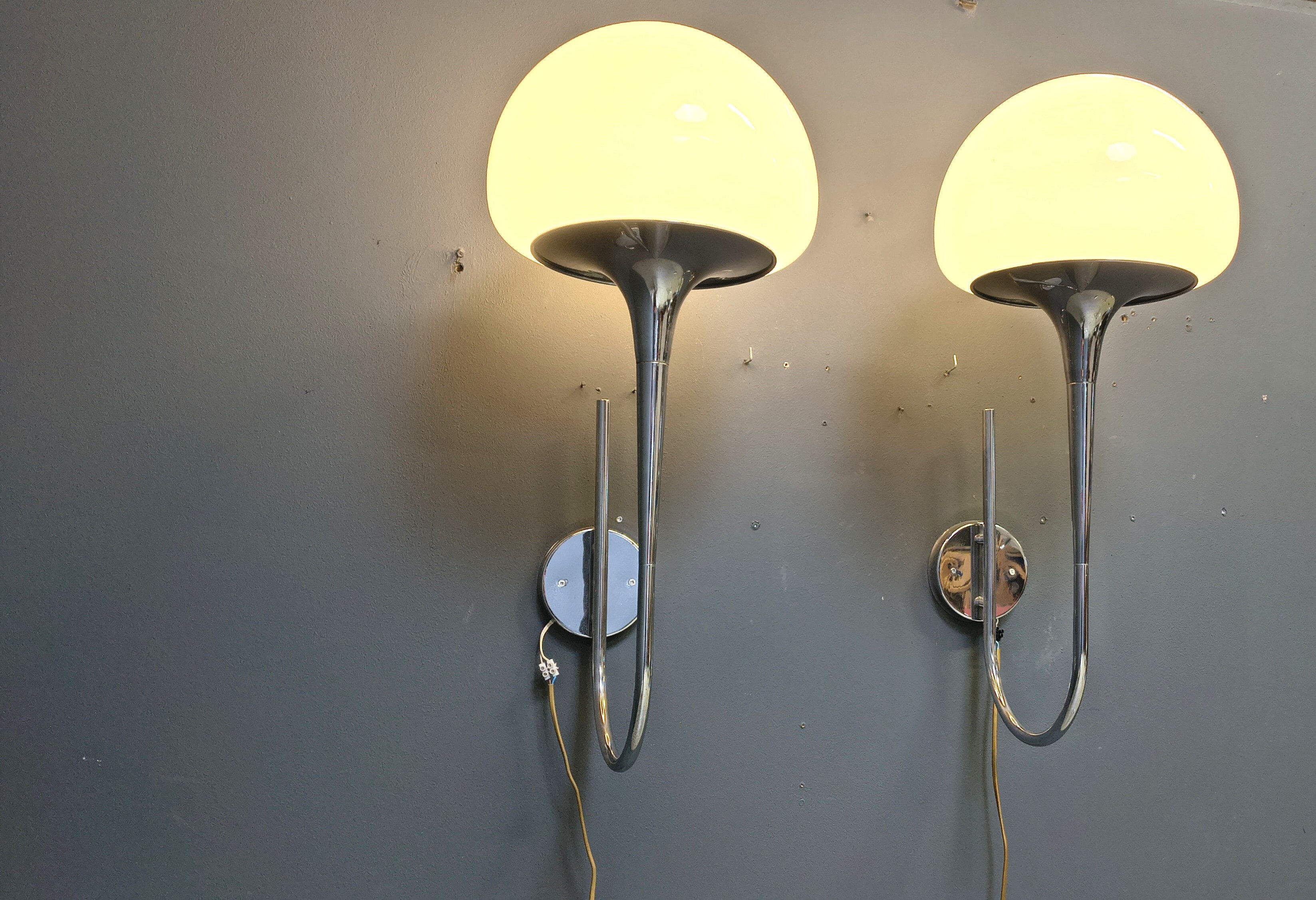 Mid-century Italian wall lamps by Goffredo Reggiani for Reggiani - set of 2
