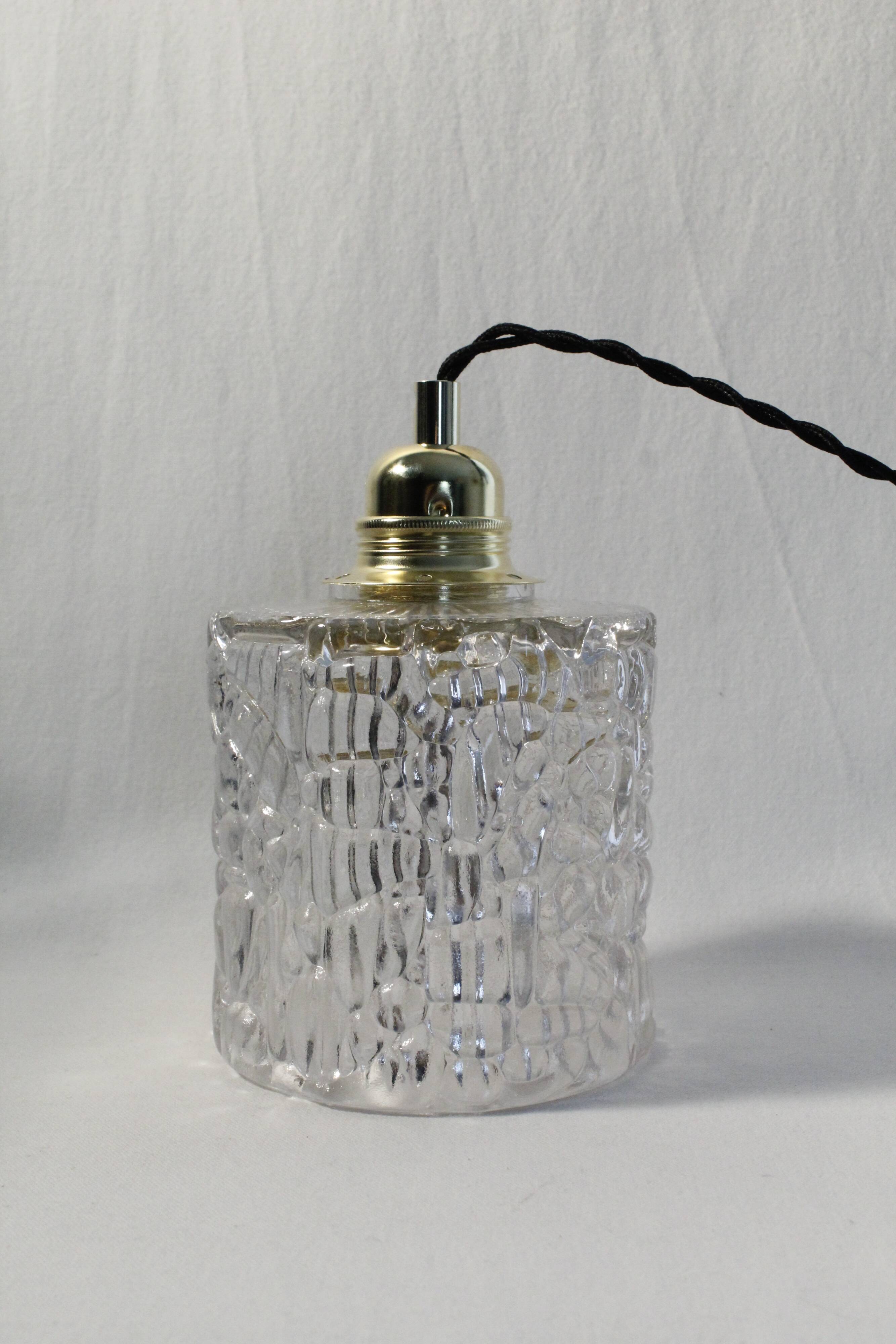 Vintage ball machine cylindrical clear glass