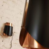 Vintage black brass 'østerport' pendant and wall lamp by Bent Karlby for Lyfa, Denmark 1960s