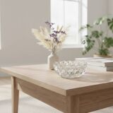 Large catch-all / Sun-shaped ashtray in pressed glass