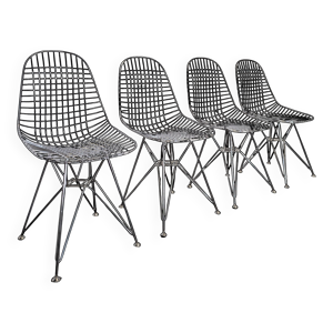 Série de 4 chaises wire - eames