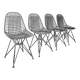 Série de 4 chaises wire chair Eames